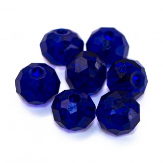 Бусины рондели 8*6мм, электрик прозрачный